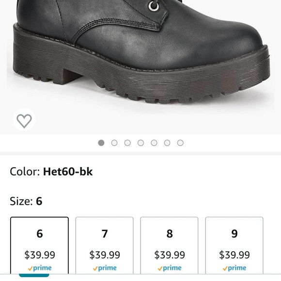 New Ready Salted fashion ankle booties casual 6-eye lace up combat boots US7,UK5 - Picture 2 of 5